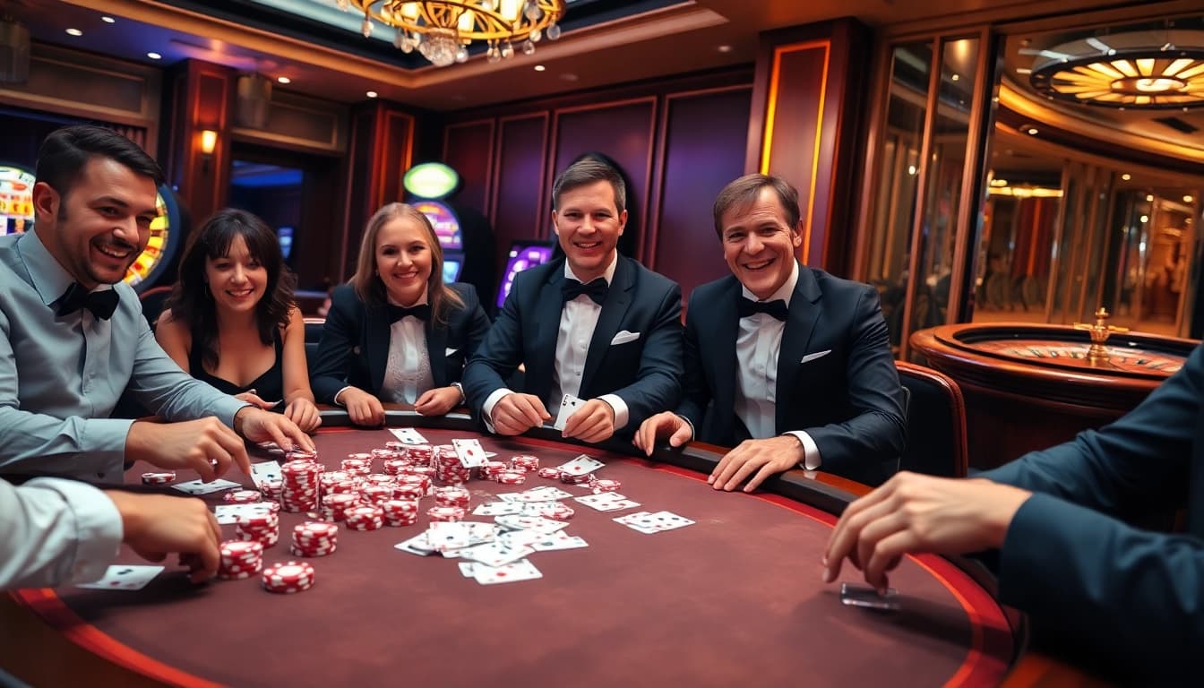 Experience the excitement of kkwin com with vibrant casino action at a professional poker table.