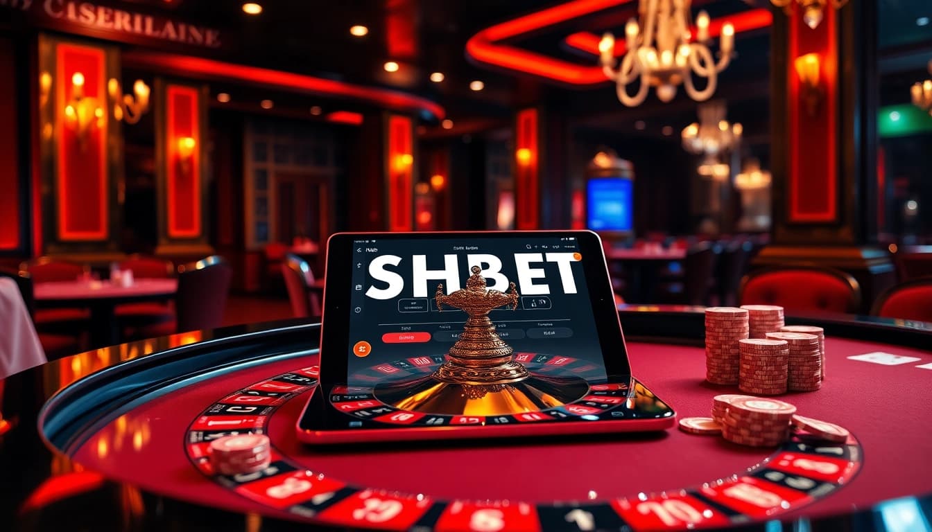 Winning at casino games with SHBET at an elegant roulette table in a vibrant atmosphere.