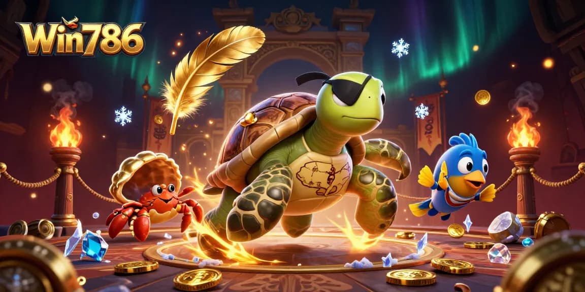 Experience thrilling gameplay at Win786 with vibrant characters and rich casino elements in a dynamic scene.