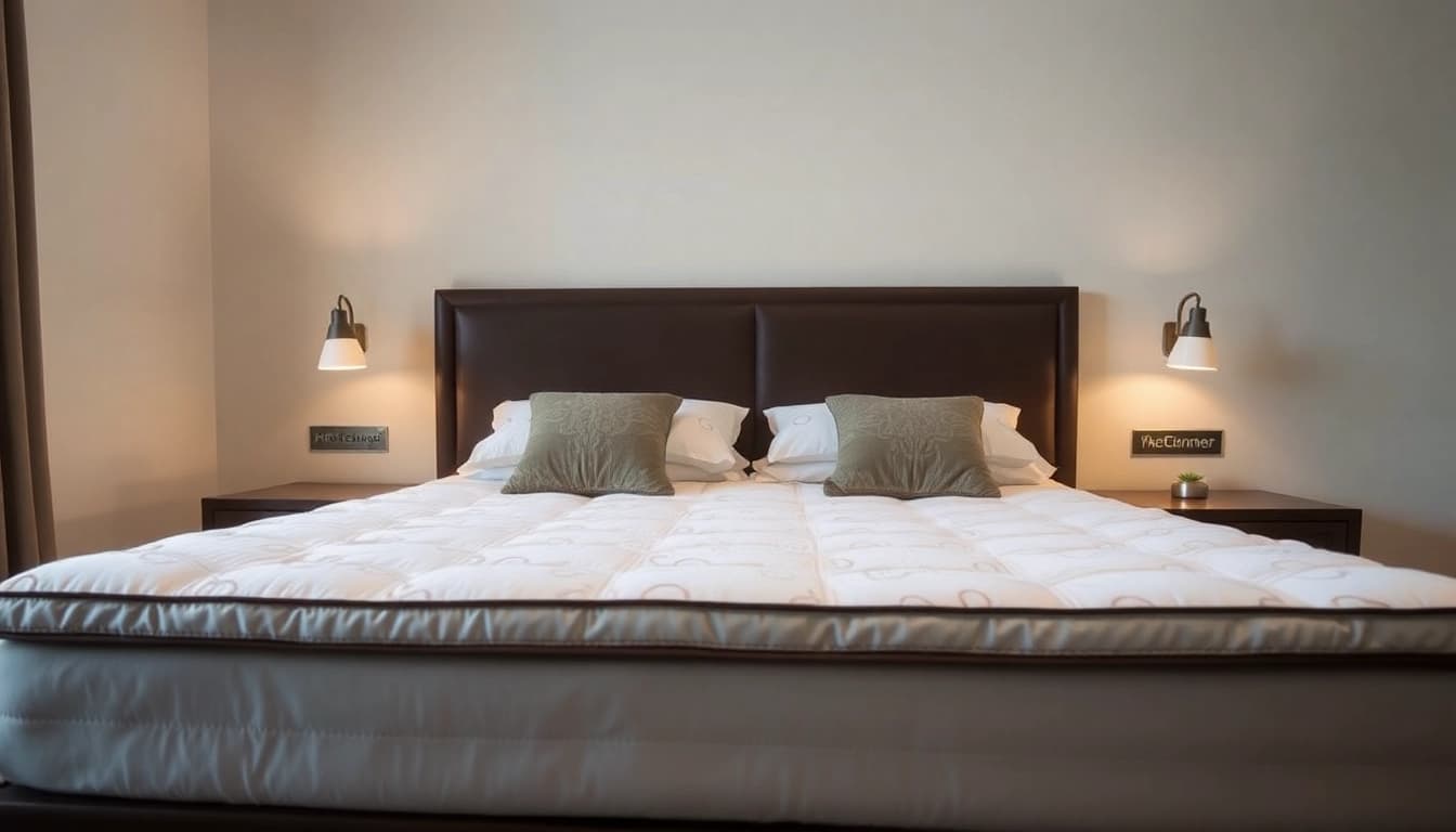 Rest comfortably on a materasso 1 piazza e mezza for a rejuvenating night's sleep in a stylish bedroom.
