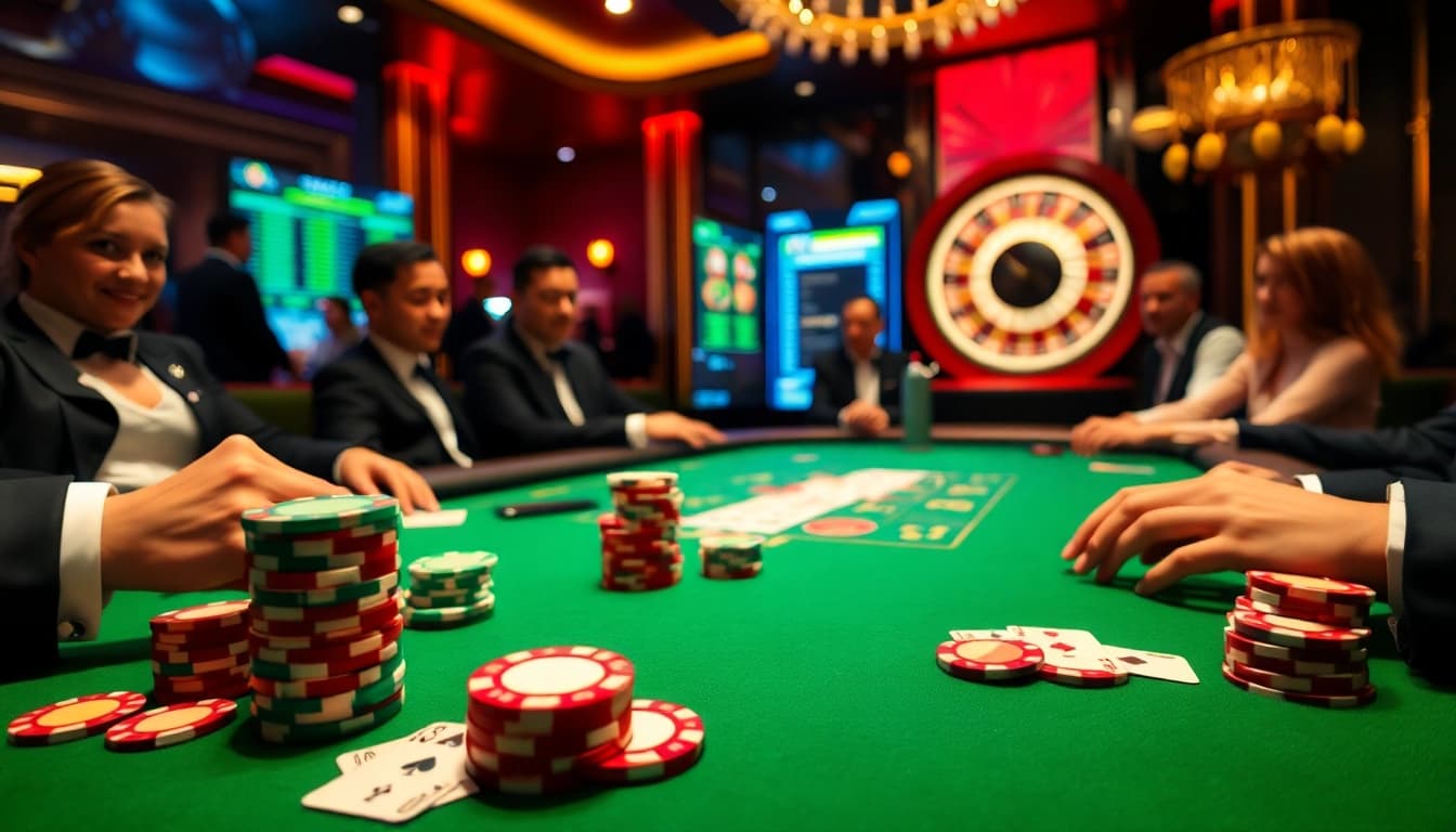 Exciting high-stakes poker action featuring the captivating atmosphere of hay.win casino.
