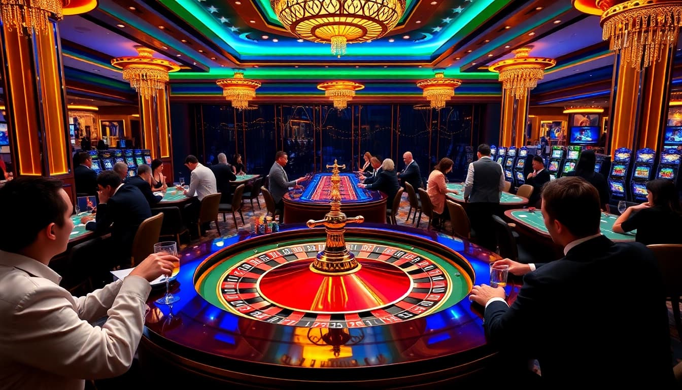 Engaging gamblers at a high-stakes poker table reflecting the exciting atmosphere of https:/cm88.bz/.