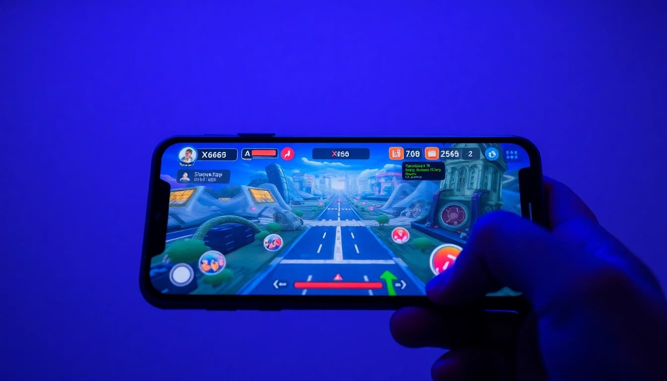 X666 Game Download screen showcasing vibrant gameplay on a smartphone for enhanced user engagement.
