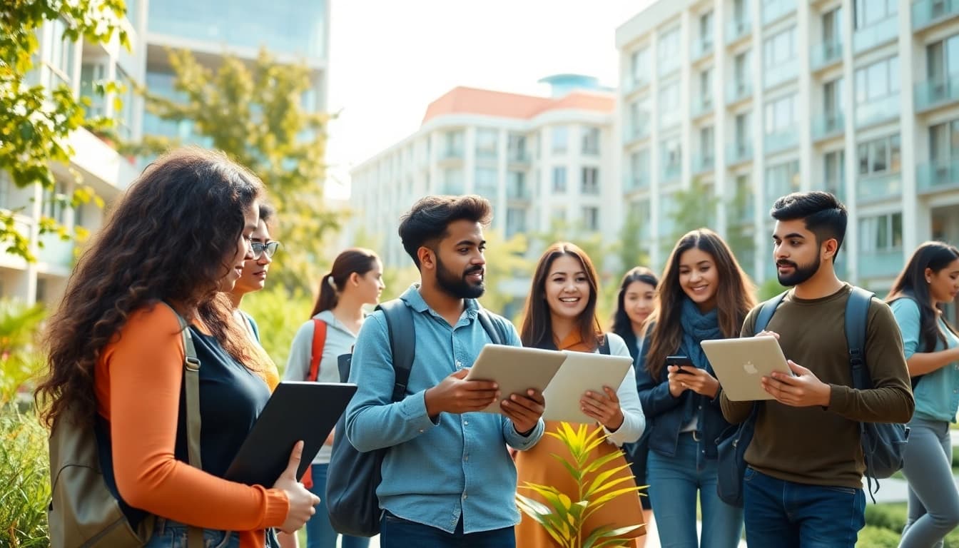 Discover how to apply to Istanbul Medipol University with diverse students collaborating in a modern campus setting.