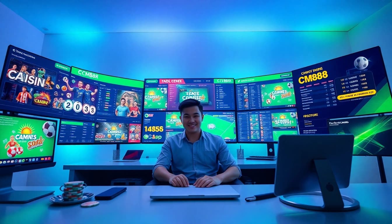Engaging CM88 online gambling interface showcasing user-friendly games and promotions.
