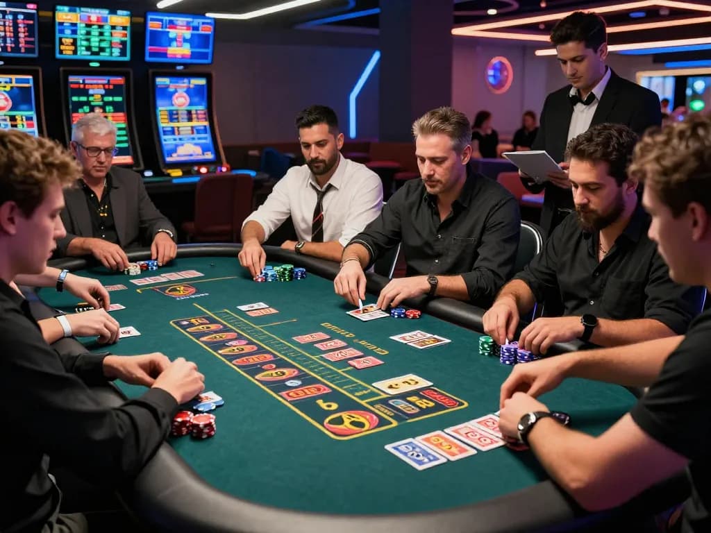 Exciting live casino gaming experience at bong99 with diverse players enjoying vibrant card games and advanced technology.