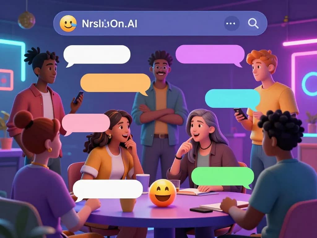 Engaging scene of character AI NSFW interactions, highlighting diverse characters and immersive roleplay.