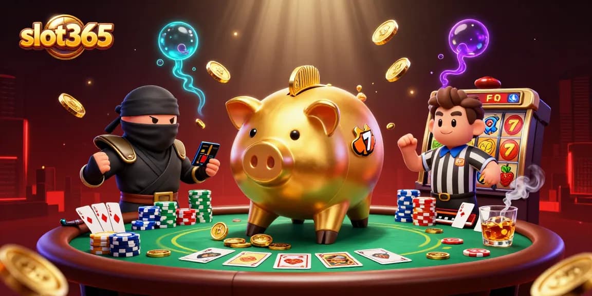 Experience thrilling gameplay at Slot365 with a vibrant illustration showcasing intense action and winning moments.