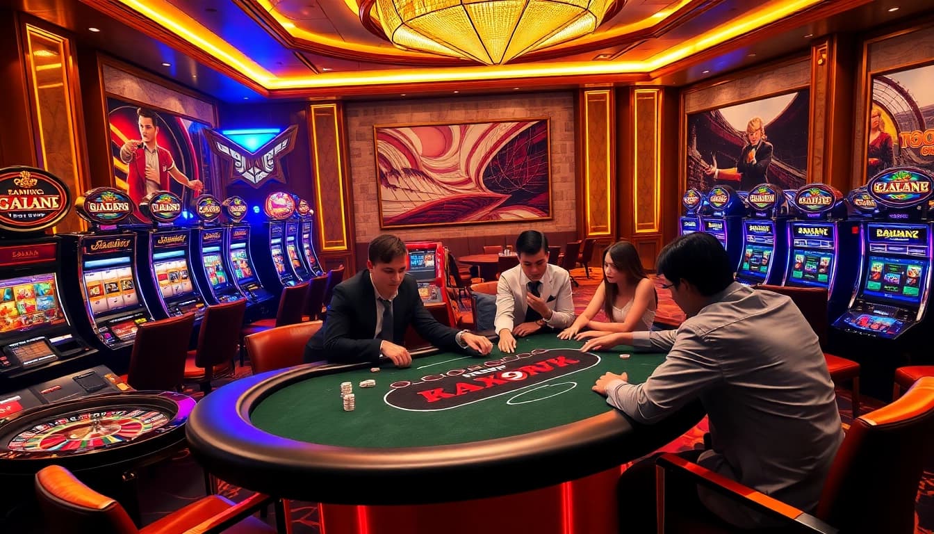 Experience the thrill of the xx88 link in a luxurious casino with poker and slot machines.