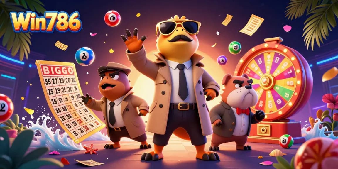 Win786 raptors attempt to enter VIP lounge in a dynamic casino scene filled with vibrant elements.
