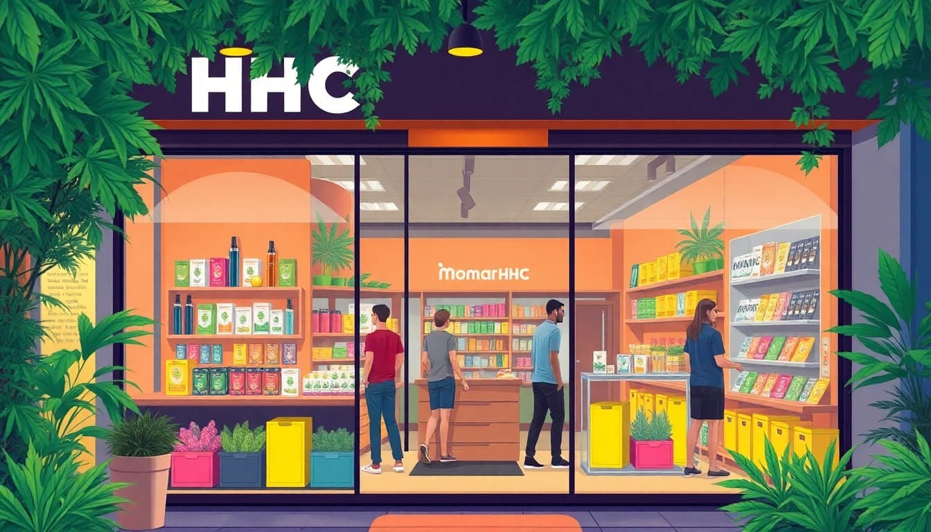 Explore premium moonbarguy hhc products displayed in an inviting retail space.