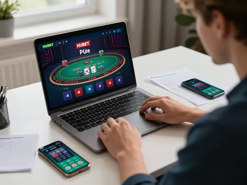 Engaging in live dealer blackjack online at HUBET, leveraging strategic gaming insights.
