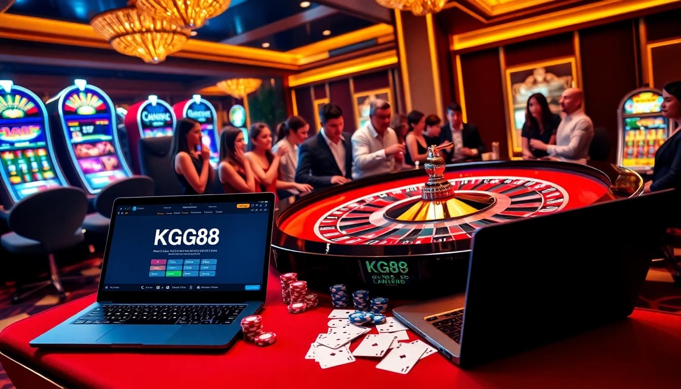 Experience thrilling action at KG88 with dynamic roulette gameplay in a luxurious casino setting.