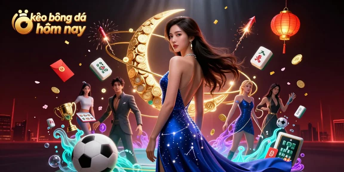 Bet on kèo bóng đá hôm nay with dynamic elements showcasing sports betting excitement and elegance.
