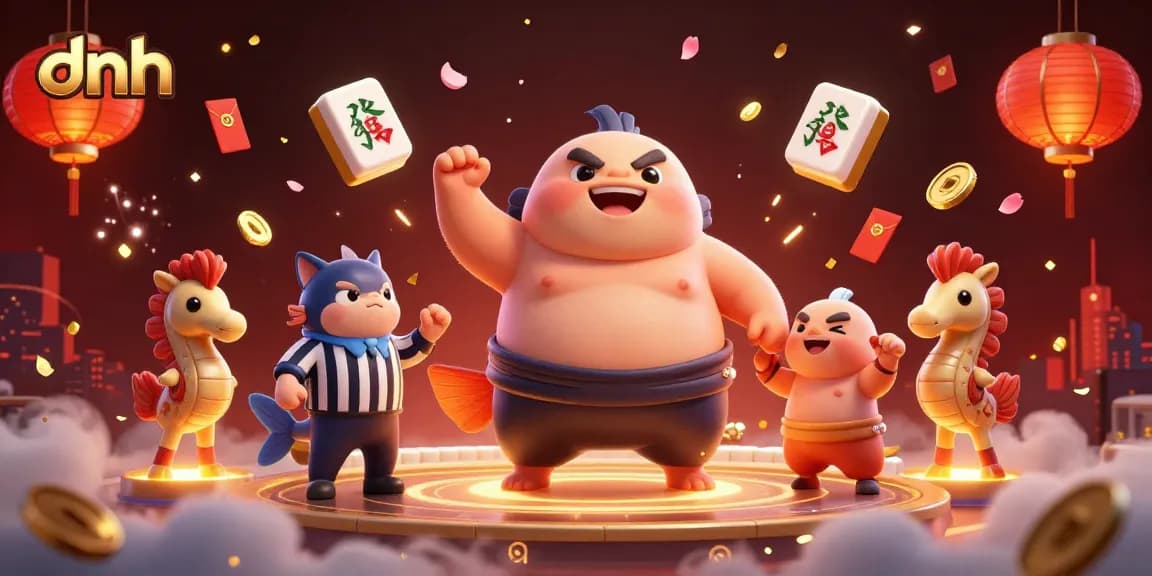 Experience gambling excitement with dnh in this vibrant 3D underwater casino scene featuring lively characters and game elements.