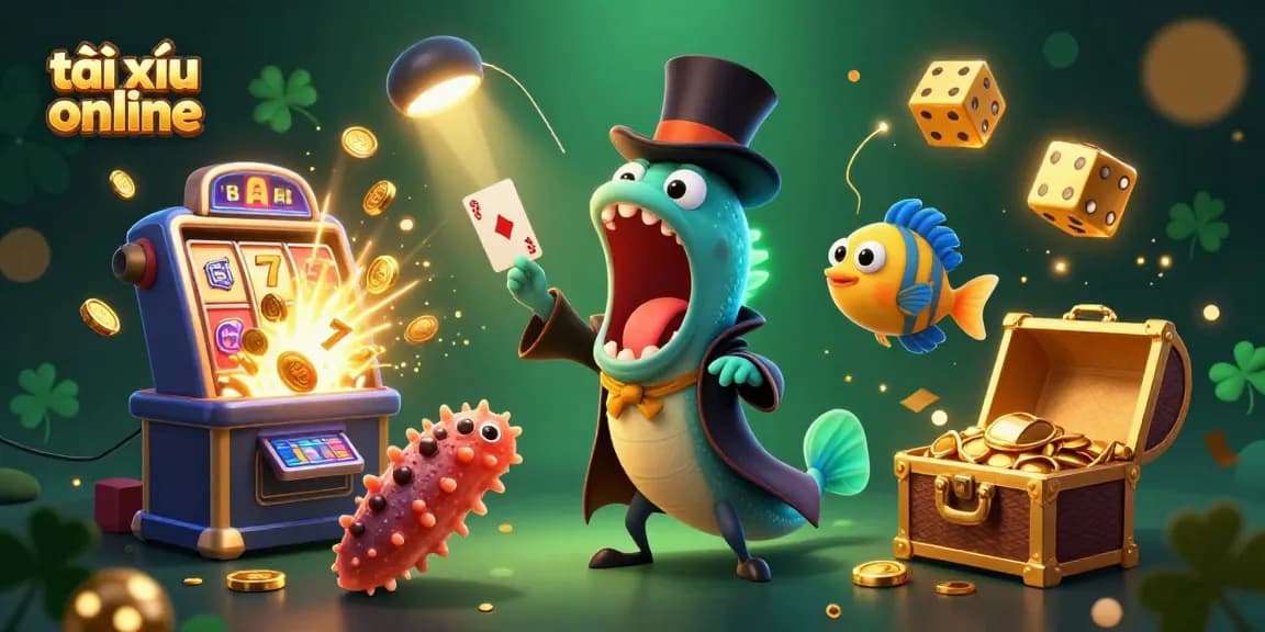 Experience thrilling tài xỉu online action in a vibrant, artistic casino scene bursting with excitement.