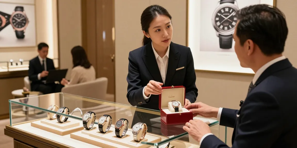 Showcasing high-quality clone watches in a luxury retail setting for discerning customers.