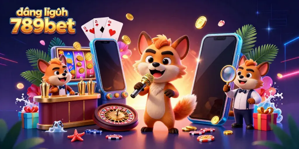 Engage in 789bet gaming with lively hyenas at a comedy casino club, revealing vibrant gaming excitement.