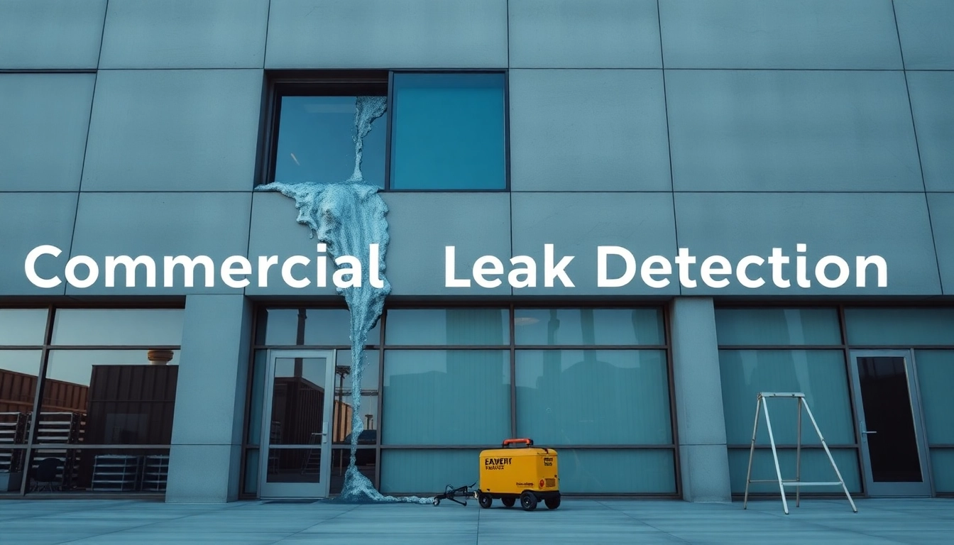 Monitor Commercial Leak Detection with advanced maintenance equipment during a visible leak.