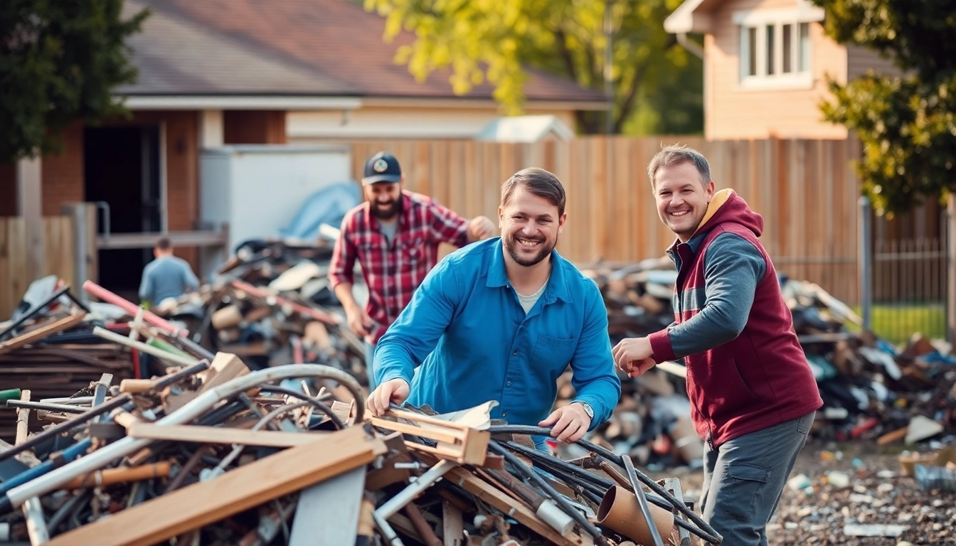 Efficient Schrottabholung Wuppertal service collecting scrap metal from a home.
