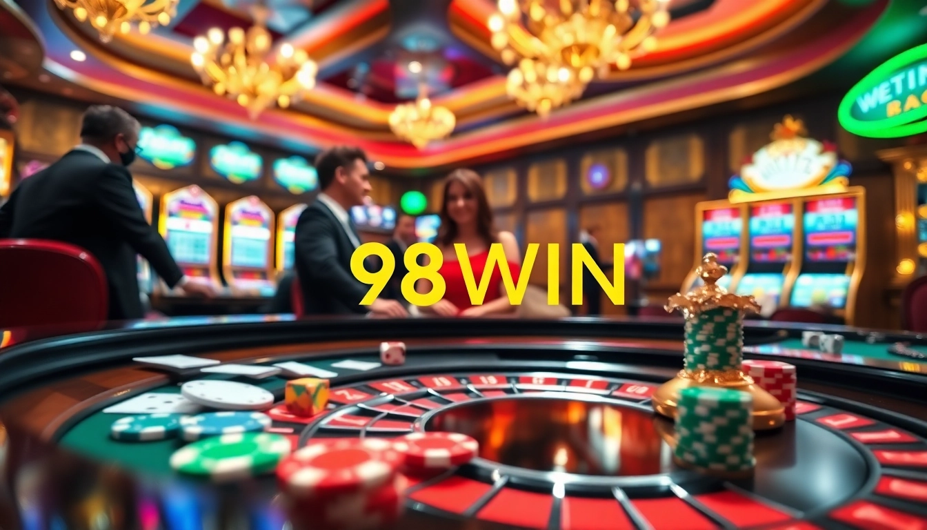 Experience excitement at 98WIN's table as players engage in thrilling casino games.