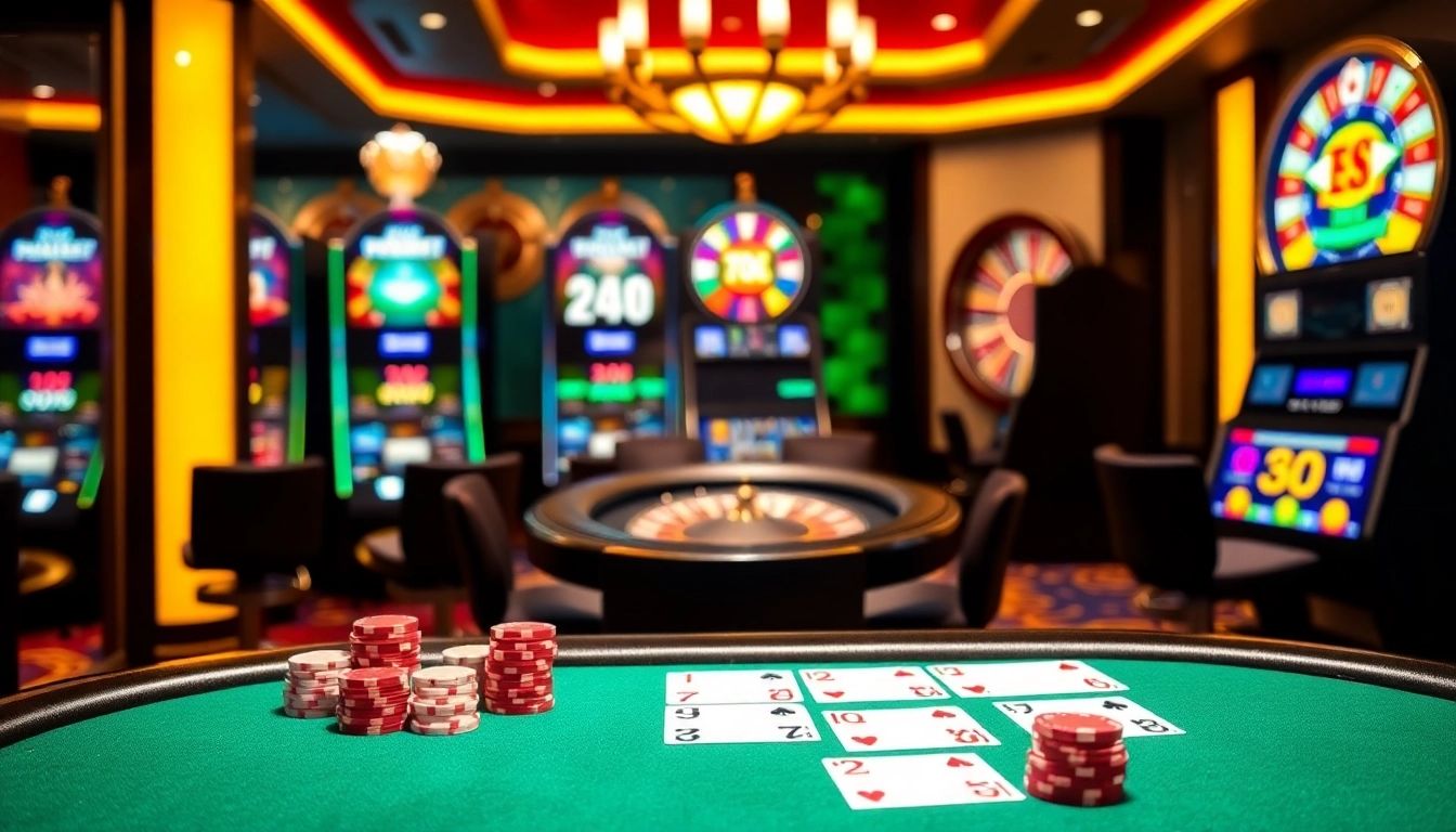 e2bet gaming interface showcasing a high-stakes poker table with vibrant casino elements.