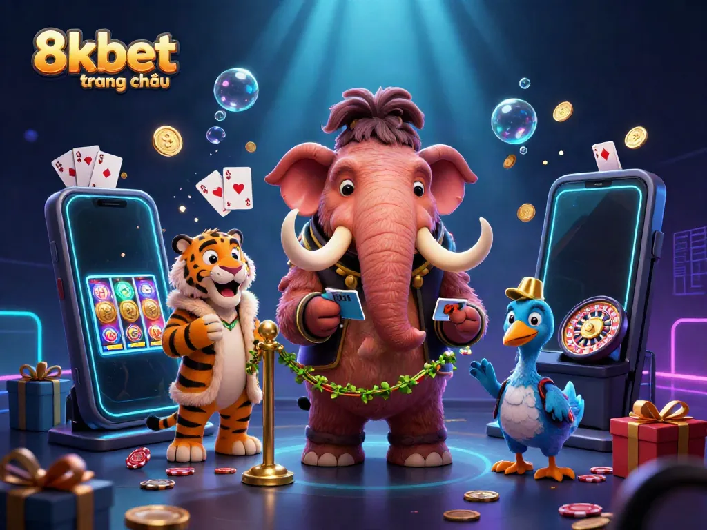 Experience the excitement of gambling with 8xbet trang chủ featuring vibrant 3D casino characters and game elements.