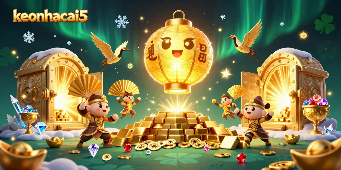 Engage with keonhacai5 for thrilling online betting, featuring vibrant 3D casino illustration.