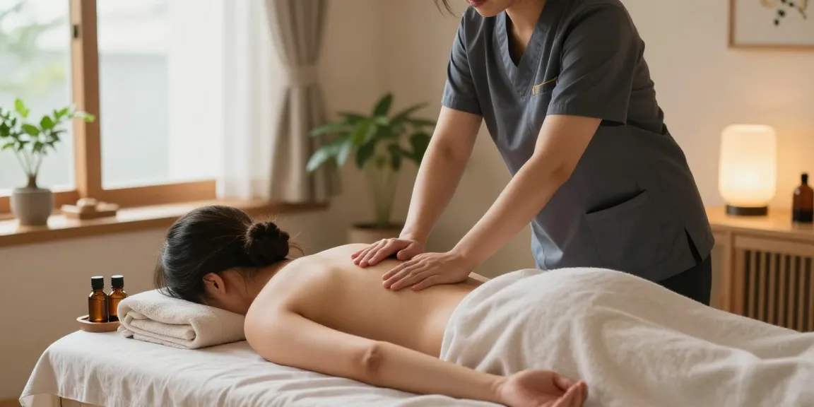 Experience 김포출장안마 with a therapist providing soothing massage in a calming home setting.