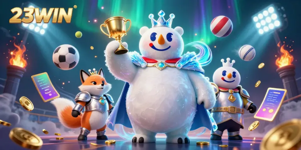 Experience the vibrant gameplay of 23WIN with engaging sports elements and dynamic characters.