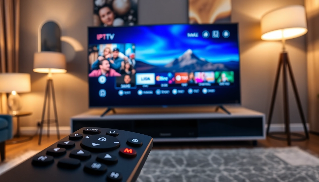 Experience the vibrant interface of iron tv pro on a modern smart TV in a cozy living room.