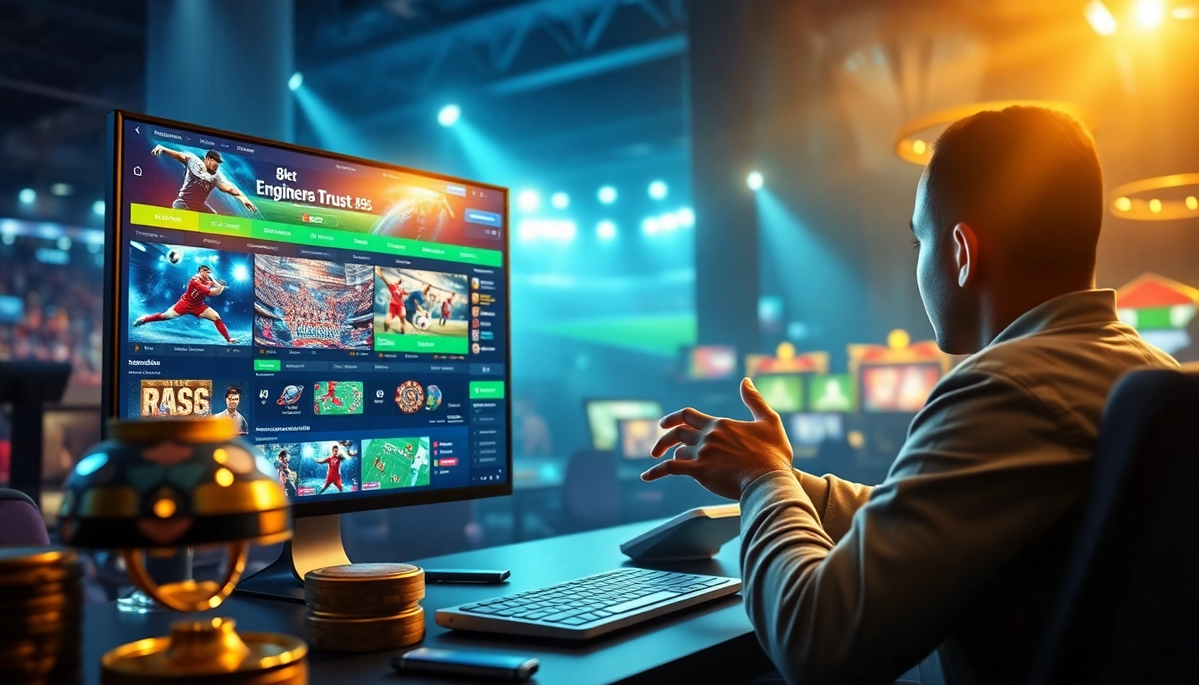 Engaging digital betting scene with 8Kbet interface showcasing exciting online gaming experiences.