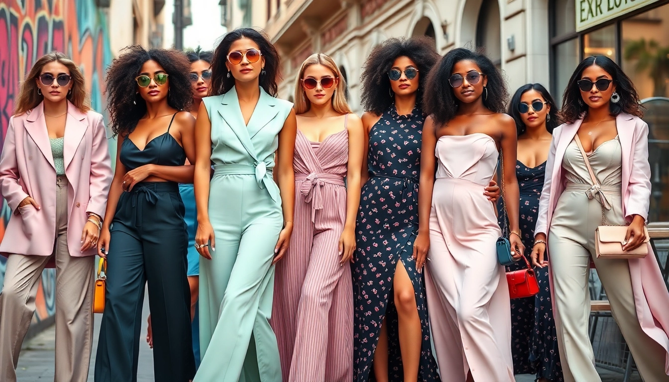 Women fashion featuring diverse models in trendy outfits showcasing confidence and style.