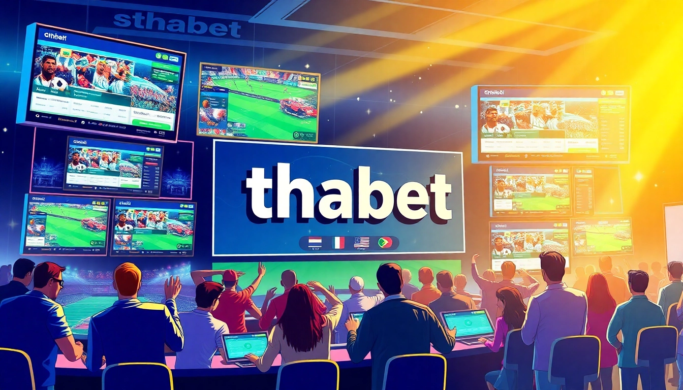 Thabet platform showcasing live sports betting excitement for users.