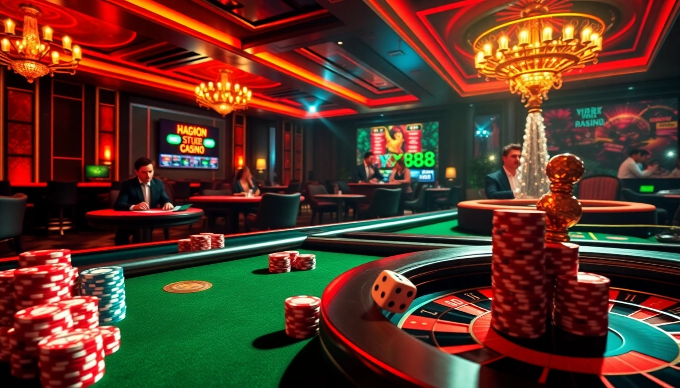 Live gaming at https://xx88.vin/, showcasing vibrant casino action with tables, chips, and players.