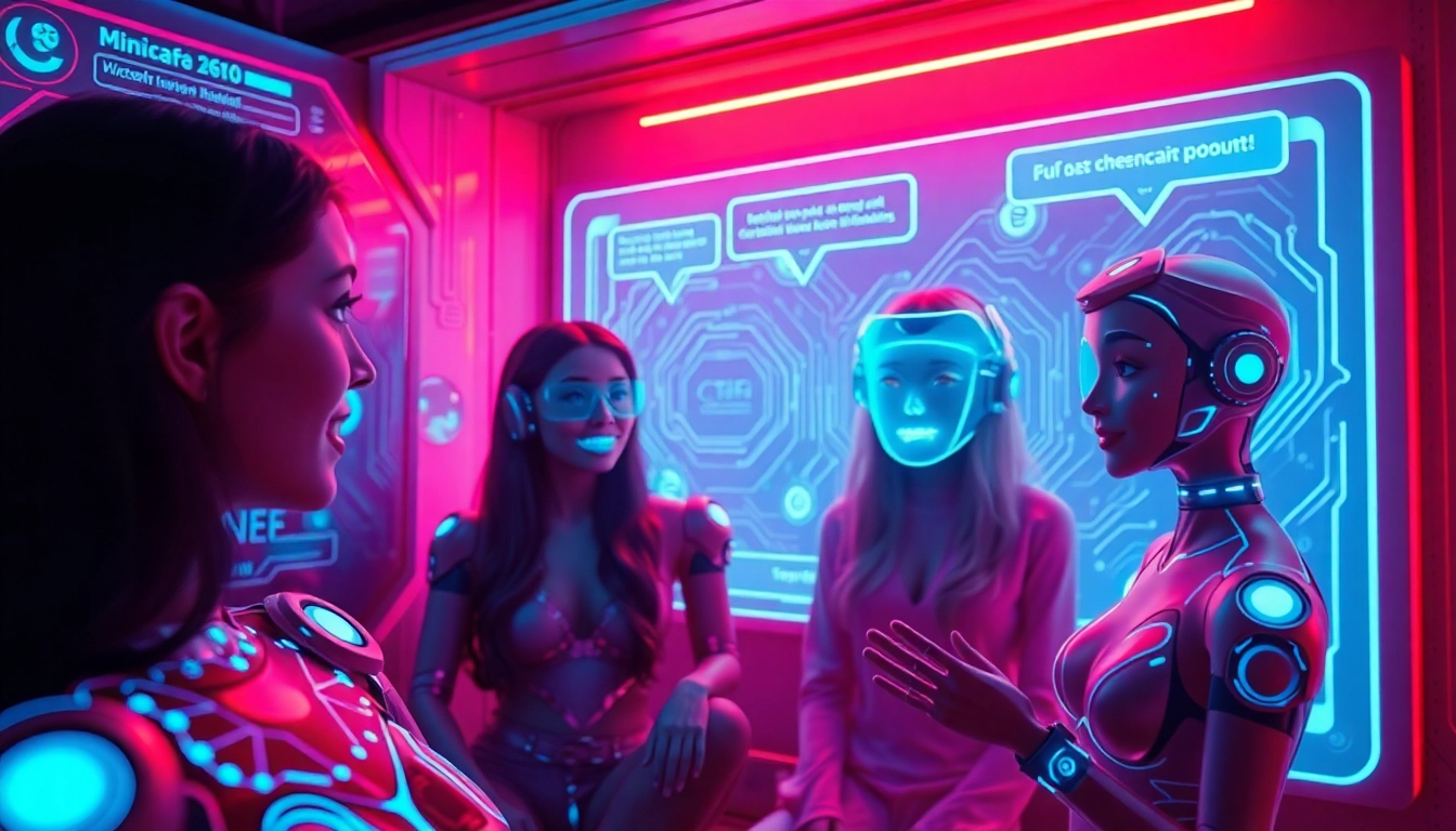 Engaging visual of free ai porn chat experience with vibrant characters and cozy atmosphere.