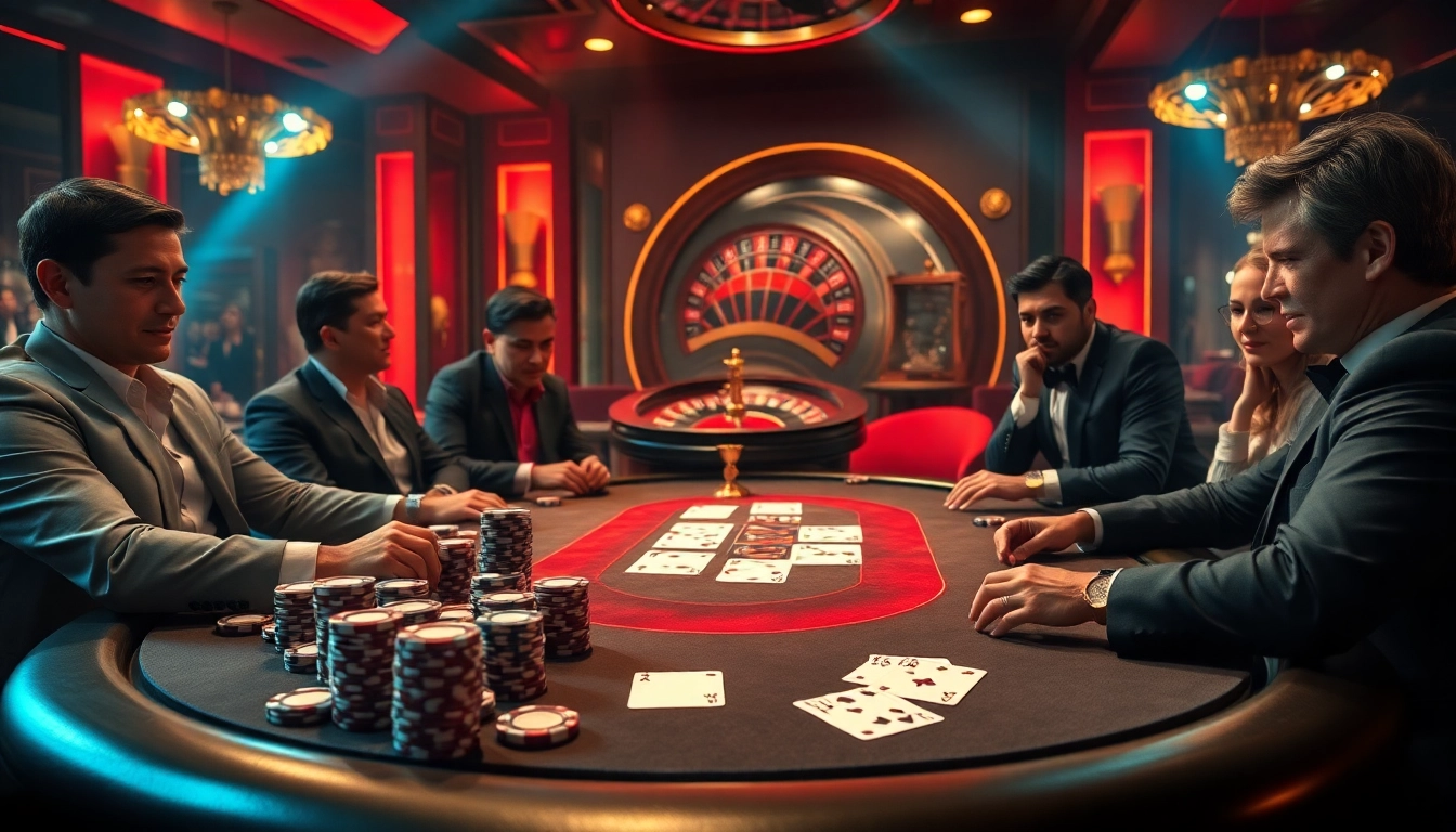 Experience thrilling high-stakes gaming at a luxurious casino table with 7m poker chips.