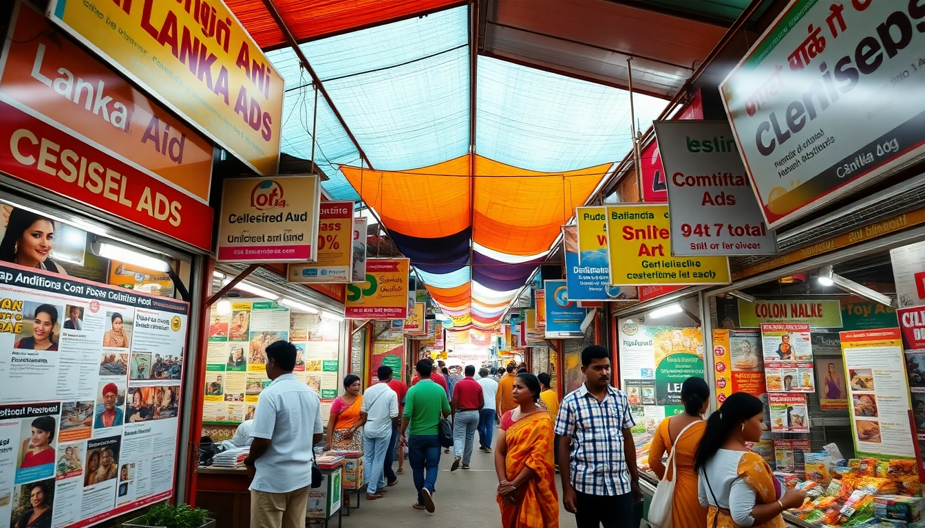 Lanka Ad marketplace bustling with vibrant stalls and friendly local interactions