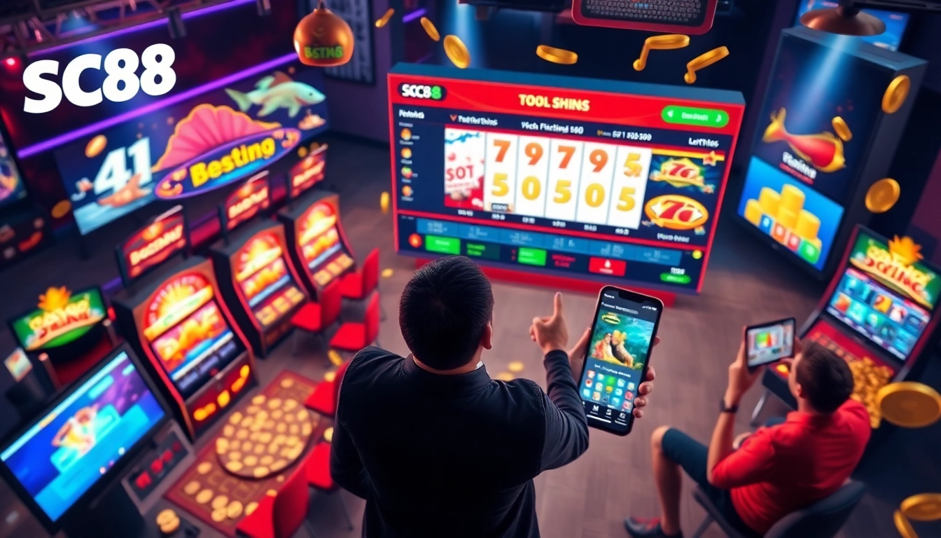 Dynamic online gambling platform interface of Nhà cái SC88, showcasing engaging games and user-friendly design.