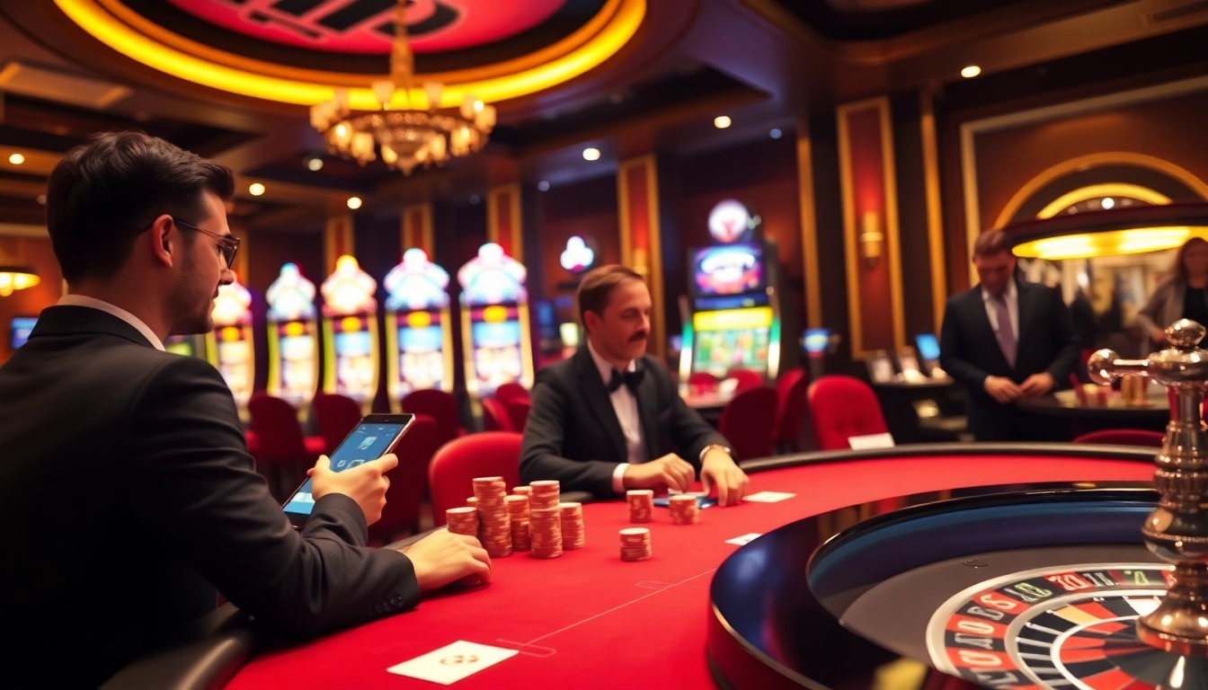 Experience high-stakes action at the sky club casino, showcasing vibrant gaming excitement and elegance.
