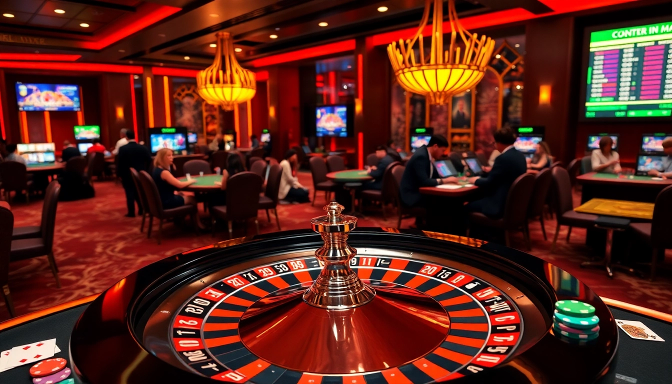 Experience thrilling gameplay at kkwin com with vibrant poker chips and an elegant roulette wheel.