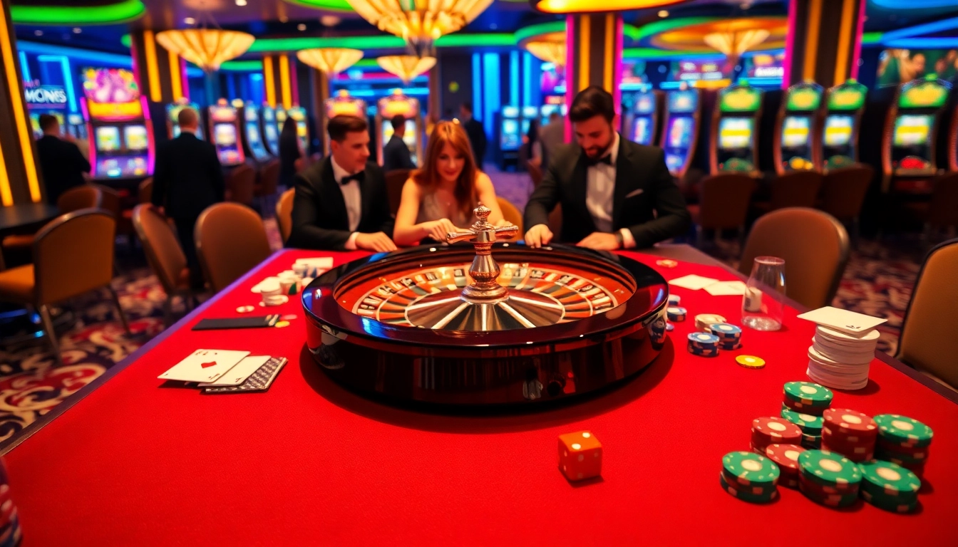 Experience the excitement of casino gaming at https://s86.com with players enjoying vibrant roulette and poker.