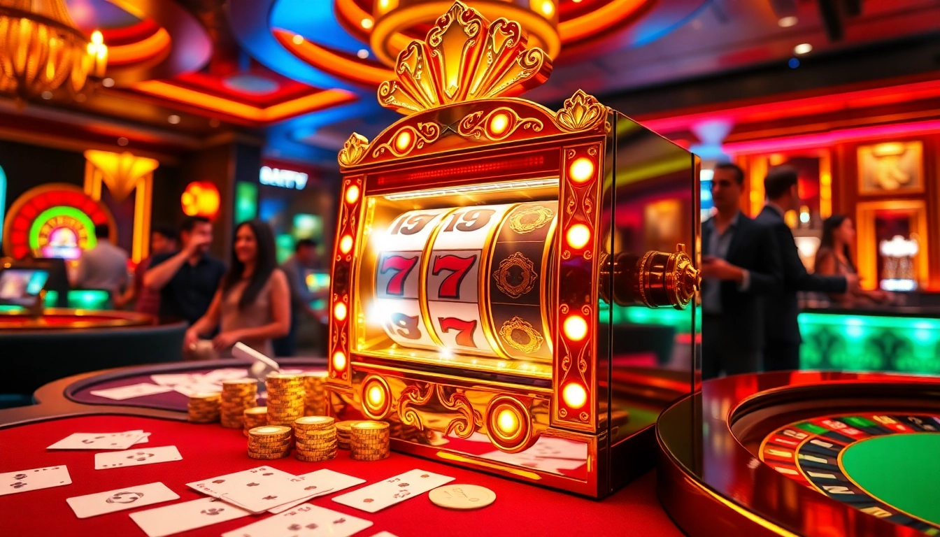 Spin the luxurious raja barong slot machine in a vibrant casino setting filled with excitement.