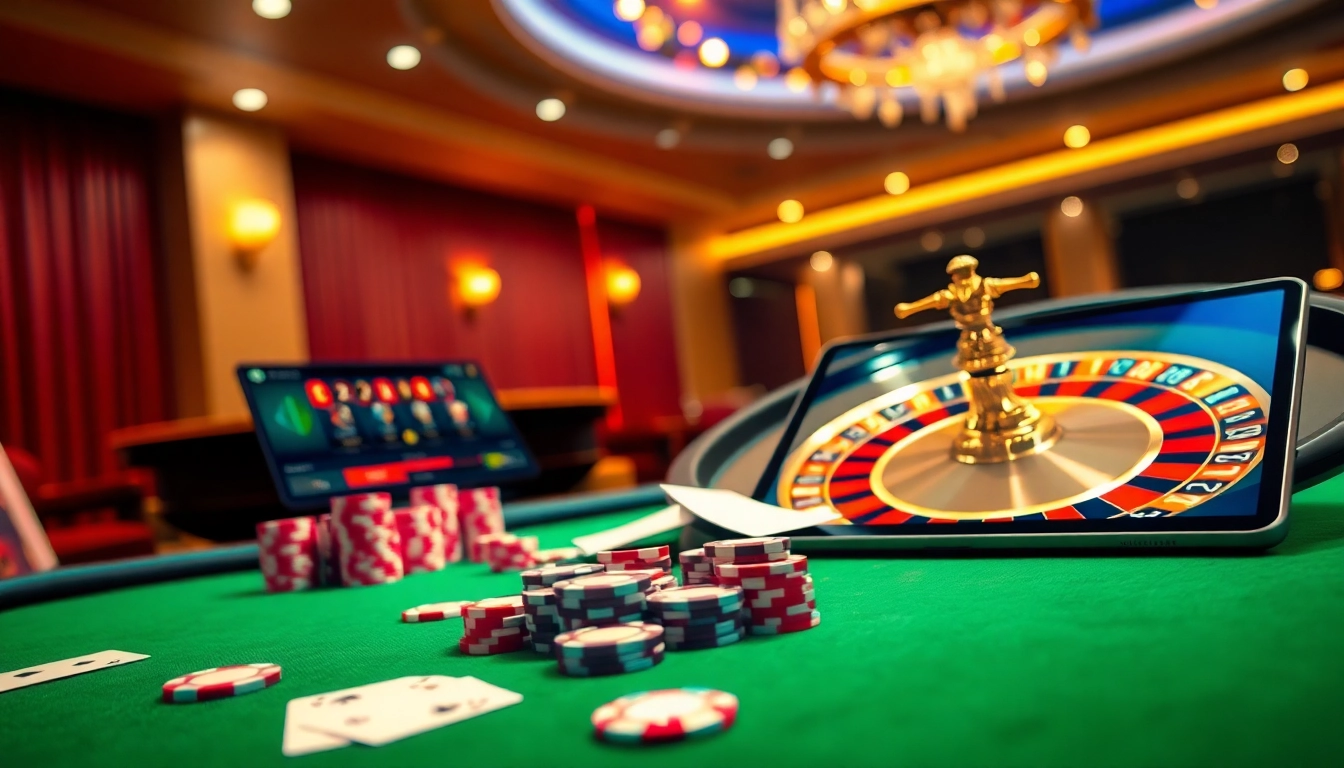 Experience the thrill of online gambling with vibrant visuals from https://f168biz.com/, featuring an exciting poker game setup.