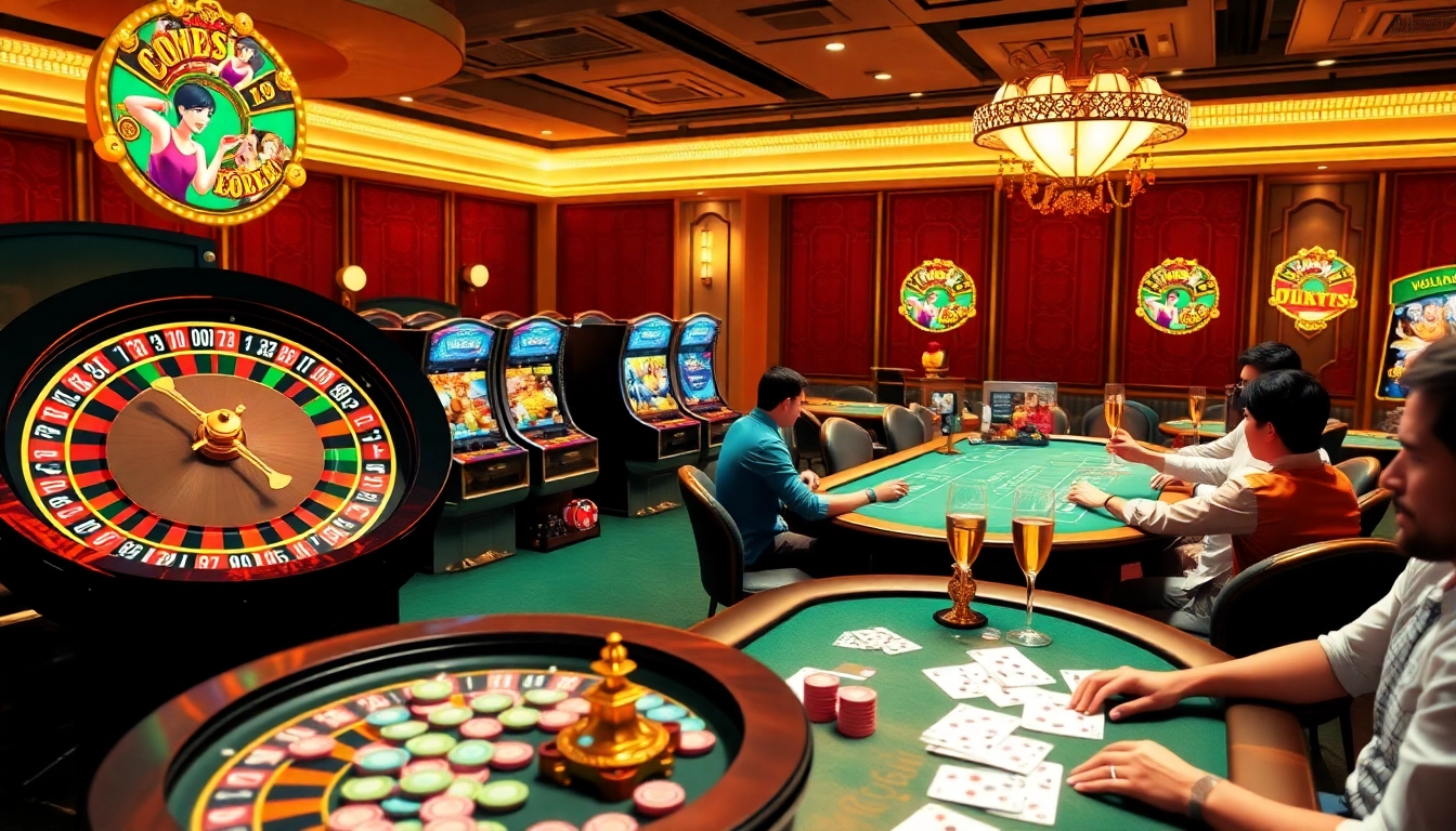 Experience luxury gambling at https://lc88.art/ with vibrant roulette, poker tables, and slot machines.