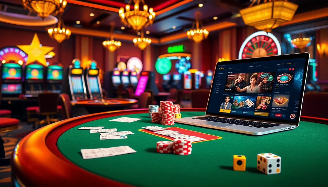 Experience the thrill of gambling at https://nhacaiuytins.com.co/ with stunning casino visuals showcasing poker and roulette.