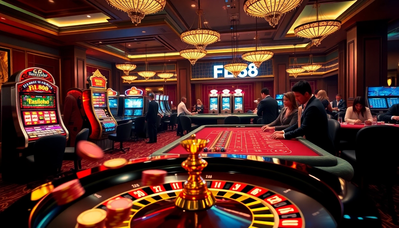 Experience the vibrant gaming excitement at FLY 88 with luxurious tables and thrilling gameplay.