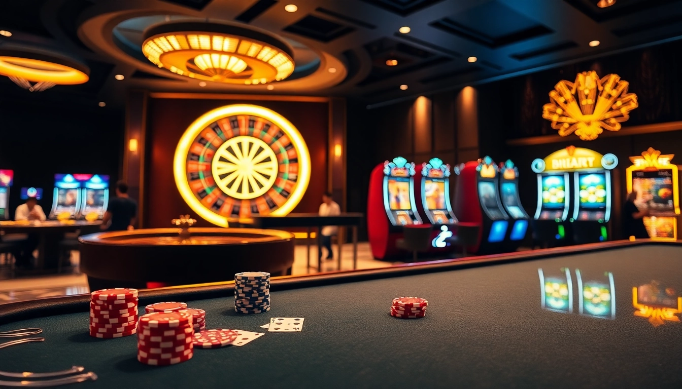 Players engaging in a thrilling casino experience with 8xbet at a high-stakes poker table.