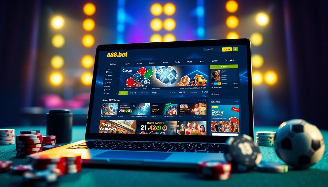 Online gambling interface of 888b.bet showcasing diverse betting options and user-friendly design.