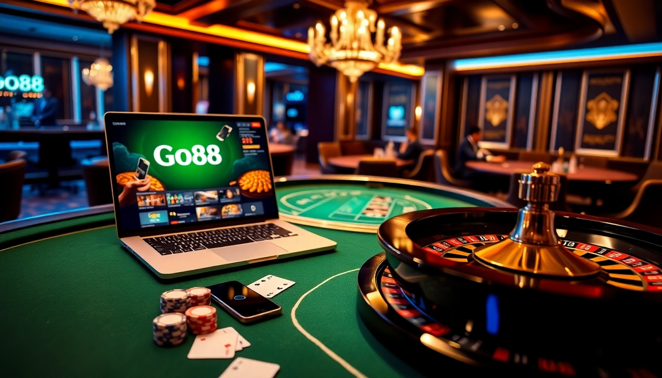 Experience thrilling gameplay at go88 with vibrant casino elements and stylish gaming devices.